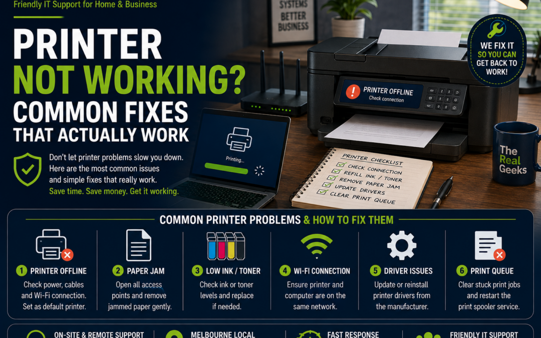 Printer Not Working? Common Fixes That Actually Work