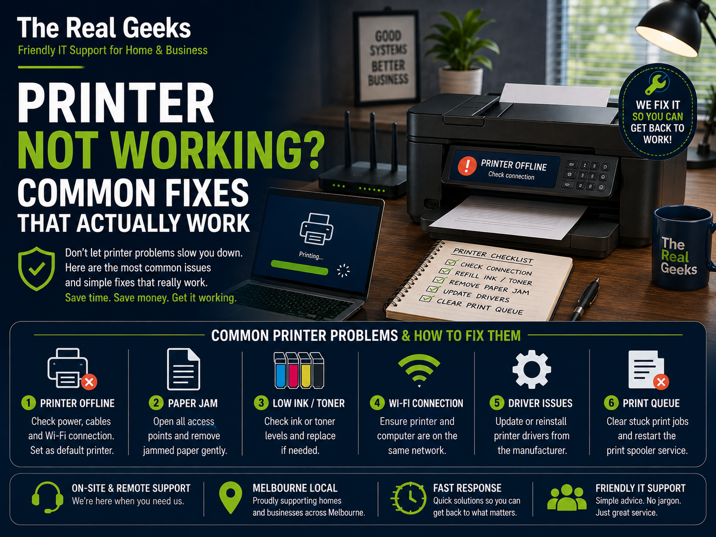 Printer Not Working? Common Fixes That Actually Work