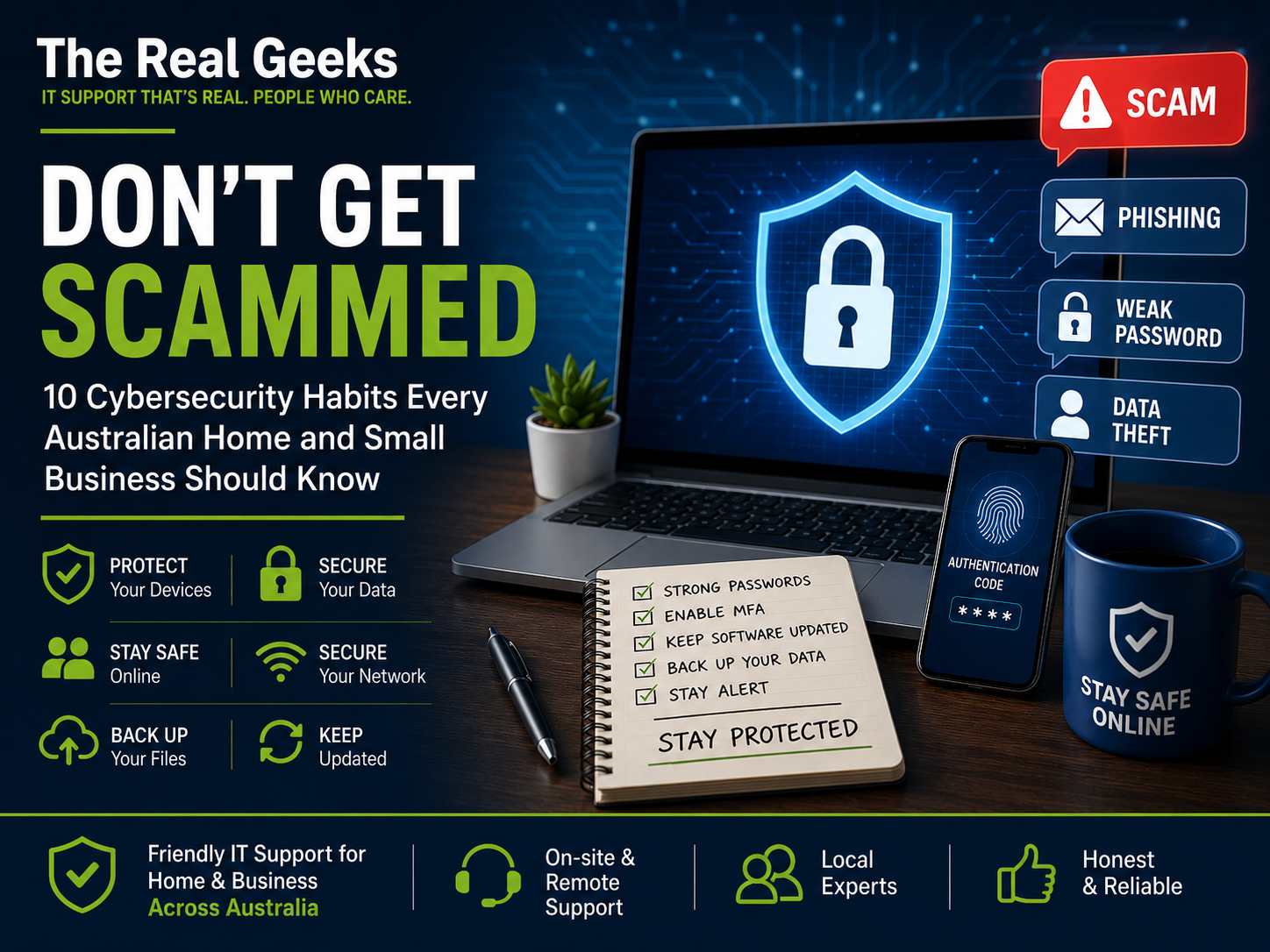 Don’t Get Scammed: 10 Cybersecurity Habits Every Australian Home and Small Business Should Know